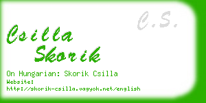 csilla skorik business card